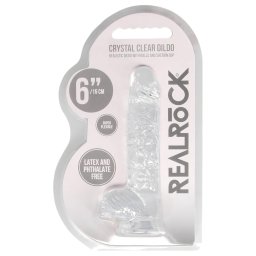 RealRock - áttetsző élethű dildó (15 cm)