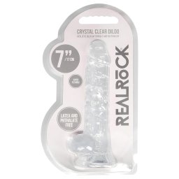 RealRock - átlátszó élethű dildó (átlátszó, 17 cm)