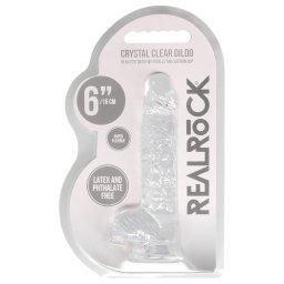 RealRock - áttetsző élethű dildó (15 cm)