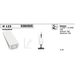 Porszívó alkatrész, H123 PORSZÍVÓZSÁK 4db HOOVER ew02932