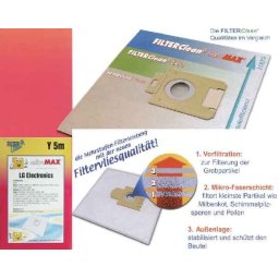 Porszívó alkatrész, Y5M PORZSÁK 4DB LG VCP243RDR porszívóhoz ew02945