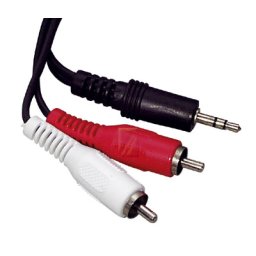 Audio kábel 3,5MM-es JACK DUGÓ,- 2XRCA DUGÓ SZTEREO 1,5M ew01704
