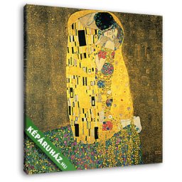 Gustav Klimt: A csók, 1908 (25x25 cm, Vászonkép )