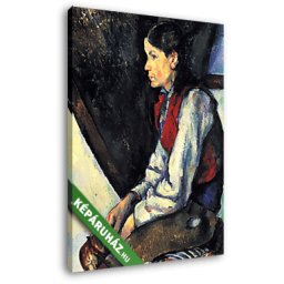 Paul Cézanne: Fiú vörös mellényben, 1888-1890 (20x25 cm, Vászonkép )