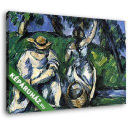 Paul Cézanne: Hölgyek a kertben (35x25 cm, Vászonkép )