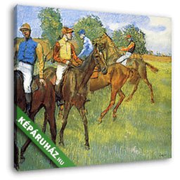 Edgar Degas: Lovasok (30x25 cm, Vászonkép )