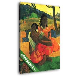 Paul Gauguin: Tahiti nők (20x25 cm, Vászonkép )
