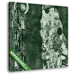 Gustav Klimt: Élet és halál (25x25 cm, Vászonkép )