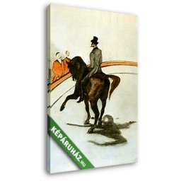 Henri de Toulouse Lautrec: Lovas a körben (20x25 cm, Vászonkép )
