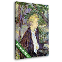 Henri de Toulouse Lautrec: Asszony a kertben (20x25 cm, Vászonkép )