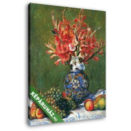 Pierre Auguste Renoir: Virágok és gyümölcsök (20x25 cm, Vászonkép )