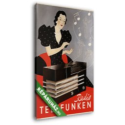 Radio Telefunken (20x30 cm, Vászonkép )