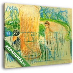 Berthe Morisot: Széka kertben (30x25 cm, Vászonkép )