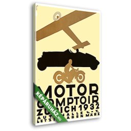 Motor Comptoir Zürich, 1932 (20x25 cm, Vászonkép )