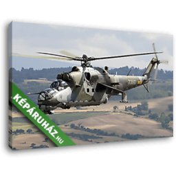 MI-24 harci helikopter (40x25 cm, Vászonkép )