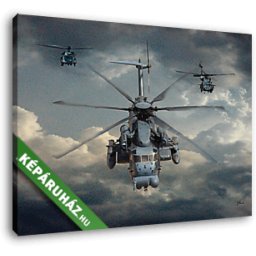 Sikorsky MH-53M helikopterek a felhők közt (35x25 cm, Vászonkép )