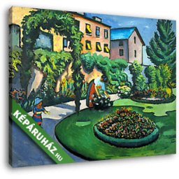 August Macke: Kert részlet (30x25 cm, Vászonkép )