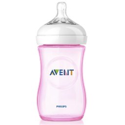 Avent Natural cumisüveg 260ml rózsaszín BPA mentes