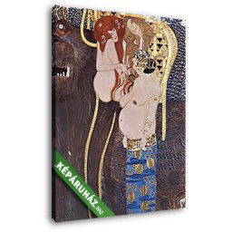 Gustav Klimt: Beethoven fríz (részlet I.) (20x25 cm, Vászonkép )