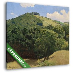 Szinyei Merse Pál: Domboldal (30x25 cm, Vászonkép )