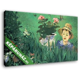 Edouard Manet: Fiú virágok között (Jacques Hoschedé) (40x25 cm, Vászonkép )