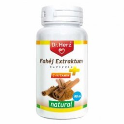 Dr. Herz Fahéj extraktum + C vitamin kapszula - 90db