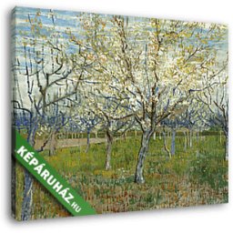 Vincent Van Gogh: Rózsaszín virágba borult gyümölcsös (30x25 cm, Vászonkép )