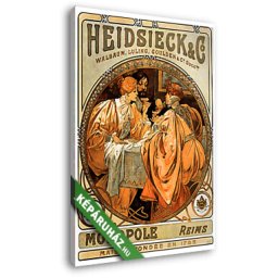 Alfons Mucha: Heidsieck and Co. (20x25 cm, Vászonkép )