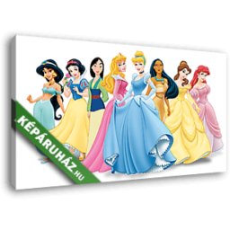 Disney hercegnők (45x25 cm, Vászonkép )