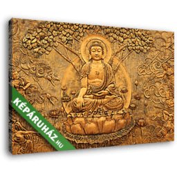 Arany buddha (40x25 cm, Vászonkép )