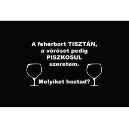 Tréfás Lábtörlő/ fehérbor vörösbor