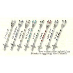 Felnőtt üveggyöngy rózsafüzérek 8 mm-es szemekből