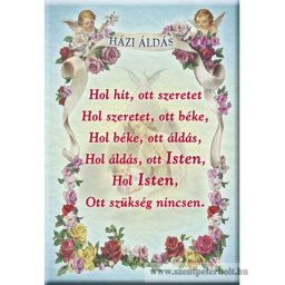Hűtőmágnes rajta Házi Áldás