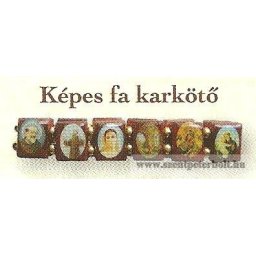 Képes fa karkötő