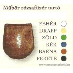 Műbőr rózsafüzér tartó