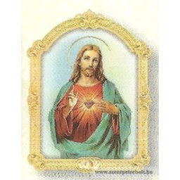 Jézus szíve faplakett világos
