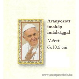 Aranyozott imakép imádsággal