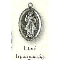 Isteni irgalmasság ezüstözött érem
