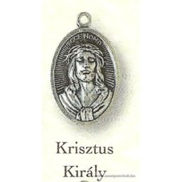 Krisztus király ezüstözött érem