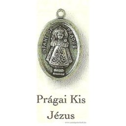 Prágai Kis Jézus ezüstözött érem
