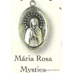 Mária Rosa Mystica ezüstözött érem