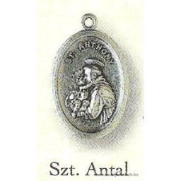 Szent Antal ezüstözött érem