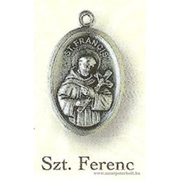 Szent Ferenc ezüstözött érem