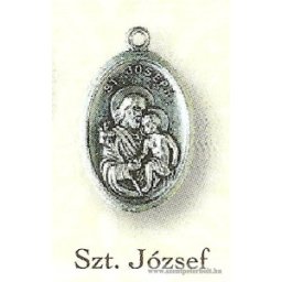 Szent József ezüstözött érem
