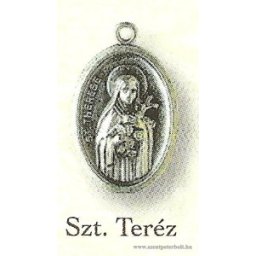 Szent Teréz ezüstözött érem