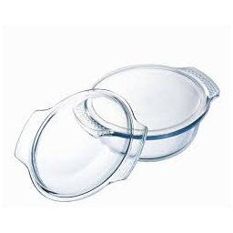 Pyrex Kerek sütőtál + fedő üveg 4,9 liter 203041