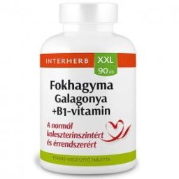 Interherb XXL fokhagyma + galagonya + B1-vitamin tabletta - 90db
