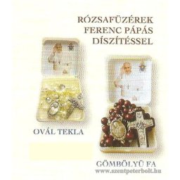 Rózsafüzérek Ferenc Pápás díszítéssel