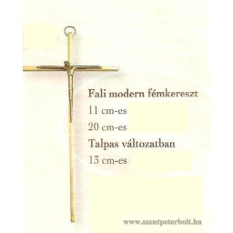 Fali modern fémkereszt