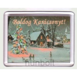 Karácsonyi hűtőmágnes VI (műanyag keretes)